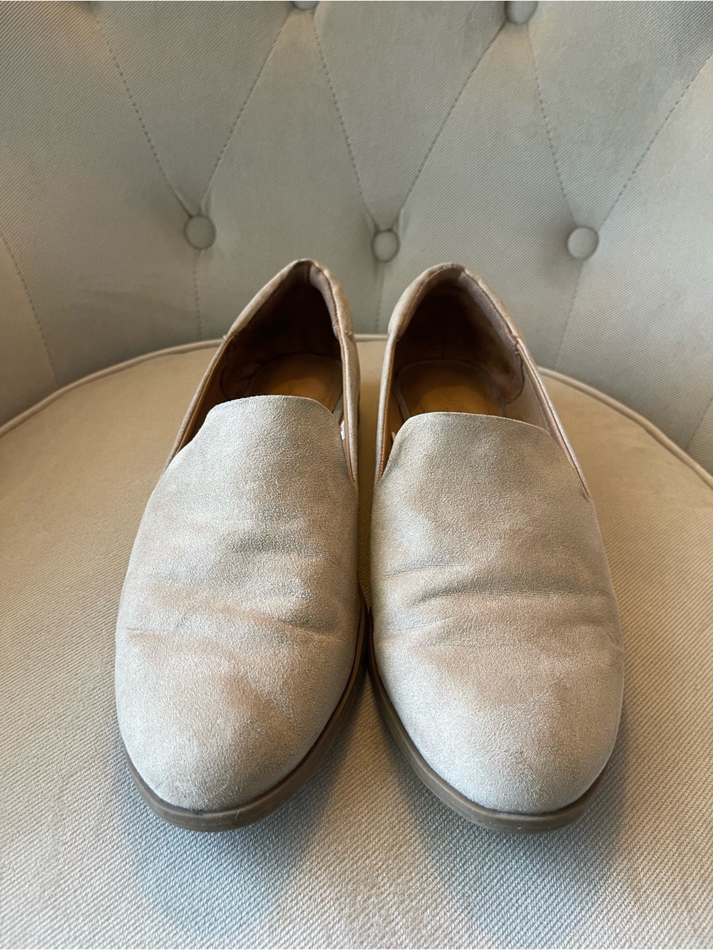 Universal Thread Taupe Faux Suede Loafers (Size 9)